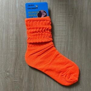 Neon Orange Youth slouch socks